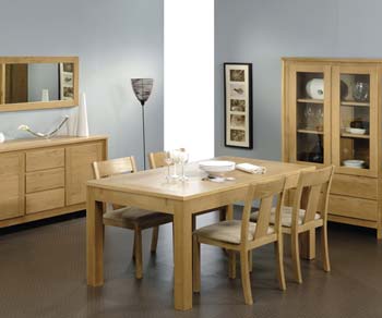 Furniture123 Oswold Oak Rectangular Dining Set