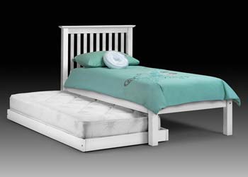 Furniture123 Palma Solid Pine Guest Bed in White