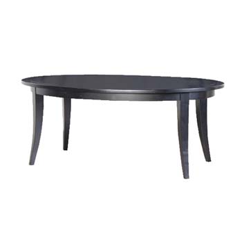 Furniture123 Palmer Black Birchwood Oval Dining Table