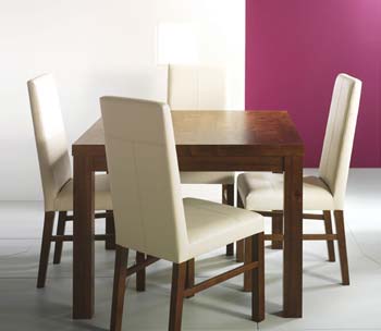 Panache Square Dining Set in Ivory