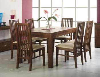 Furniture123 Panama Dining Set with Slatted Chairs