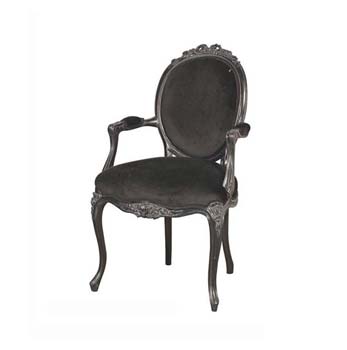 Furniture123 Panther Black Armchair
