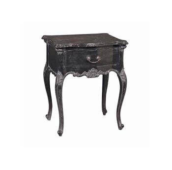 Furniture123 Panther Black Bedside Cabinet - FREE NEXT DAY