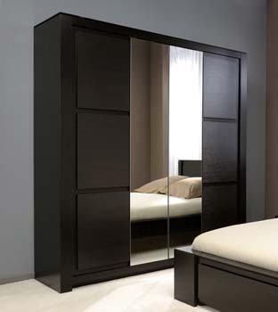 Furniture123 Penka 2 Door Mirrored Wardrobe