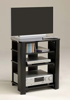 Perla High Gloss Tall TV Unit in Black