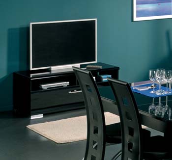 Furniture123 Pia Black TV Unit