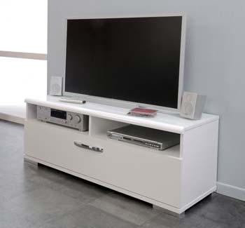 Pia White TV Unit