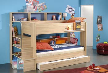 Furniture123 Pop Bunk Bed with Trundle Guest Bed