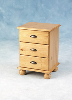 Furniture123 Portland 3 Drawer Bedside Cabinet