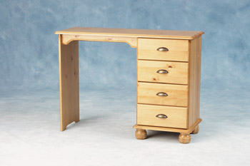 Portland Single Pedestal 4 Drawer Dressing Table