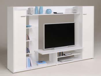Furniture123 Presta High Gloss TV Unit in White