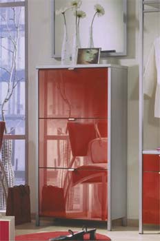 Furniture123 Prestige Shoe Cabinet in Red
