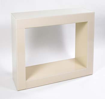 Furniture123 Quad Glass Console Table in Cream