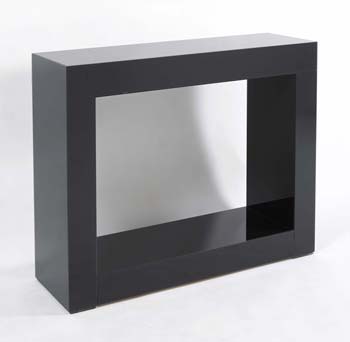 Furniture123 Quadra Glass Console Table in Black
