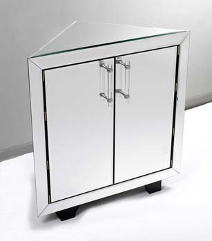 Furniture123 Quartz Glass Corner Unit