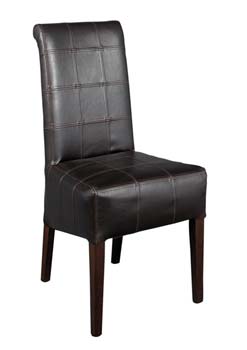 Furniture123 Radley Faux Leather Dining Chair in Brown
