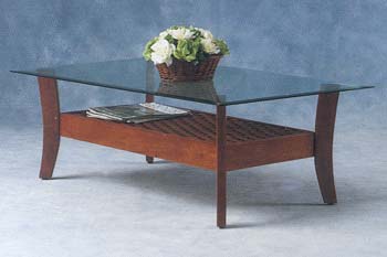 Furniture123 Raffles Glass Top Coffee Table
