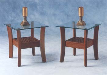 Furniture123 Raffles Glass Top Lamp Table