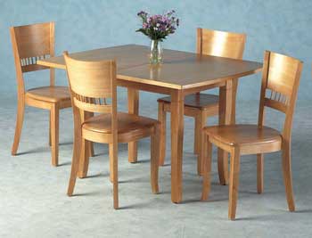 Furniture123 Raffles Swivel Top Dining Set in Natural Oak -