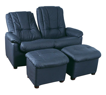 Furniture123 Relaxation 2 Seater Recliner with 2 Free Ottomans (F6051)