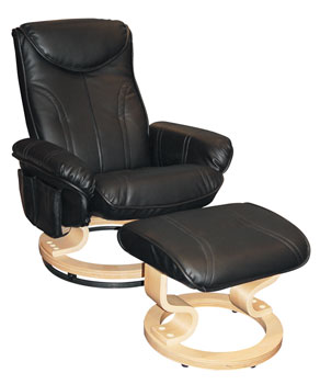 Furniture123 Relaxation Swivel Recliner with Free Footstool (F6033)