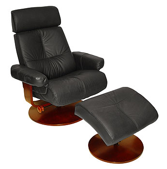 Furniture123 Relaxation Swivel Recliner with Free Footstool (F6049)