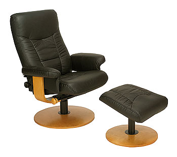 Furniture123 Relaxation Swivel Recliner with Free Footstool (F6105)