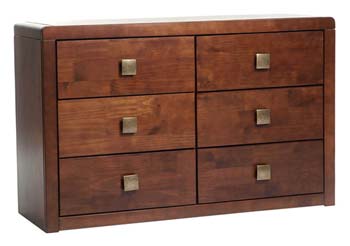 Furniture123 Reya Dark Stain Solid Pine 3 3 Drawer Chest
