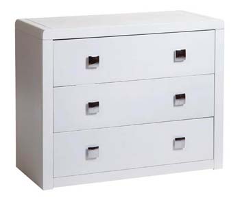 Furniture123 Reya White 3 Drawer Chest