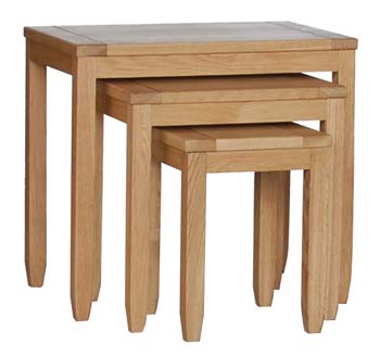 Rhode Oak Nest Of Tables - FREE NEXT DAY DELIVERY