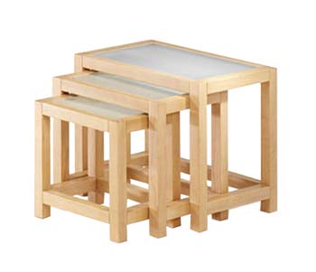 Furniture123 Riga Maple Nest of Tables