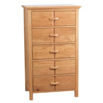 Furniture123 Ripon Oak 5 Drawer Chest