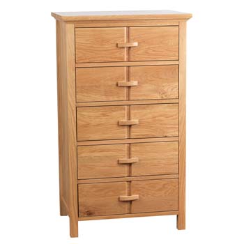 Ripon Solid Oak 5 Drawer Chest