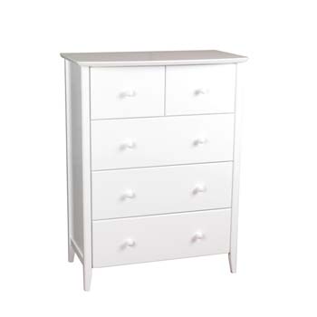 Furniture123 Robin Kids 5 Drawer Chest in White