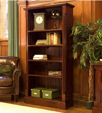 Furniture123 Rococa Solid Mahogany 6 Shelf Bookcase