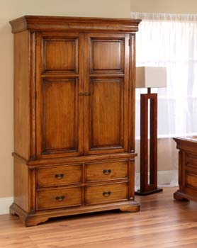 Furniture123 Romano 2 Door Wardrobe with Drawers in Antique Oak