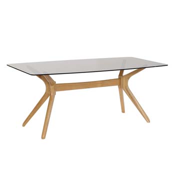 Rosca Solid Oak Rectangular Dining Table with