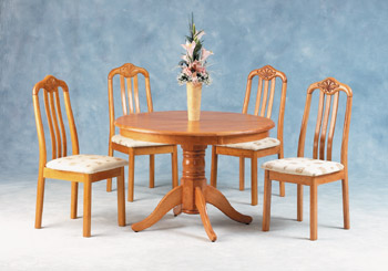 Furniture123 Round Imperial Dining Set in Golden Oak