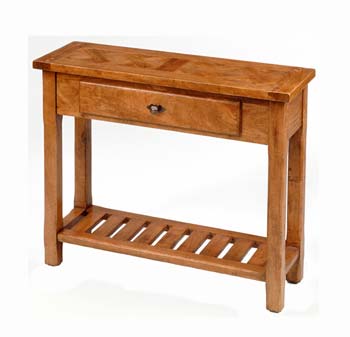 Furniture123 Rustic Mango 1 Drawer Rectangular Console Table