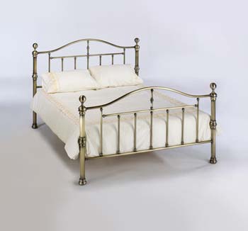 Furniture123 Salton Metal Bedstead in Brass