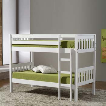 Furniture123 Sandi Pine Bunk Bed in White