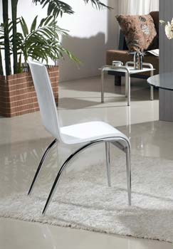 Furniture123 Sansapote White Dining Chairs (pair)
