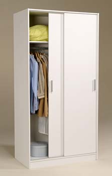 Furniture123 Scout Sliding 2 Door Wardrobe in White