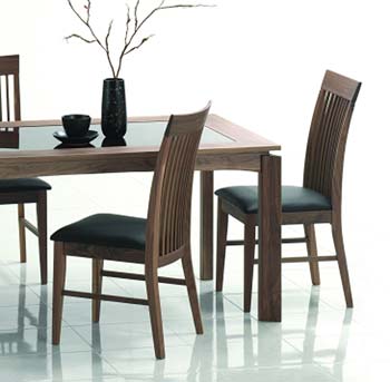Furniture123 Serena Walnut Dining Chairs (pair)