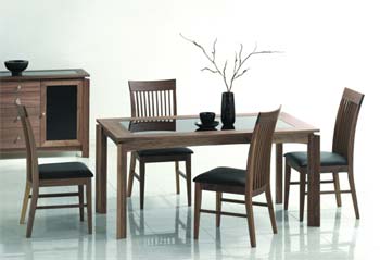 Furniture123 Serena Walnut Dining Set - WHILE STOCKS LAST!