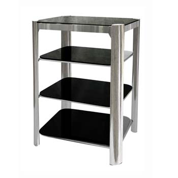 Furniture123 Shade Glass and Chrome Hi-fi Unit