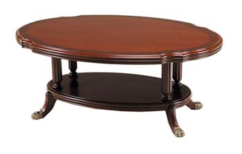 Furniture123 Sherman Coffee Table in Mahogany