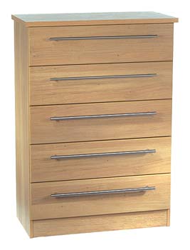 Furniture123 Sherwood Oak 5 Drawer Chest