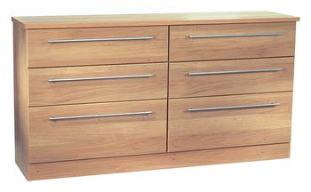 Furniture123 Sherwood Oak 6 Drawer Double Chest