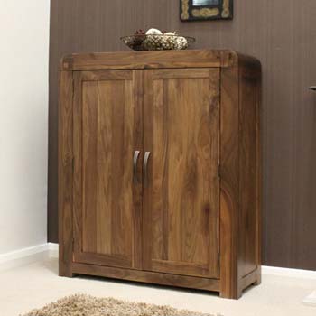 Furniture123 Shyra Solid Walnut Shoe Cabinet